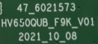 T-CON PARA TV SONY BRAVIA / NUMERO DE PARTE 44-9771993O / 44-97719930 / 47_6021573 / HV650QUBF9K / HV650QUB_F9K_V01 / PANEL YSCM065CCO11 / DISPLAY HV650QUB-F9K / MODELO KD-65X80K / KD65X80K - Imagen 3